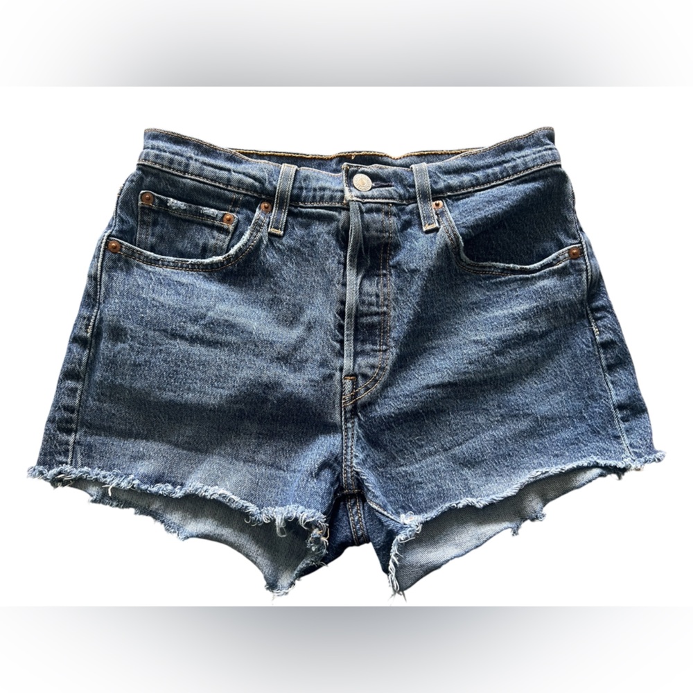 Levi's Blue 501 Denim Women Shorts
